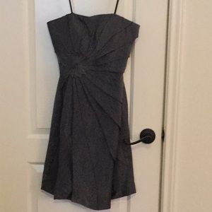 Strapless steel gray dress